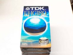 TDK EHG180 VHS tapes - high-grade quality for nostalgic home cinema experiences.