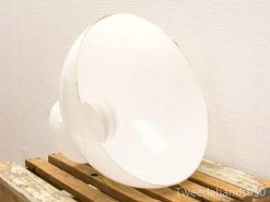 Elegant vintage white megaphone, ceramic design, perfect for decoration or collection.