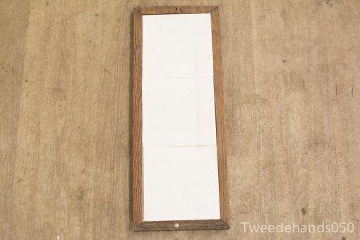 Elegant dark wood frame with blank canvas for artwork, photos, or personal notes.