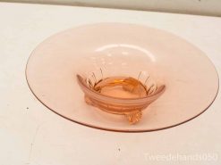 Elegant vintage pink glass bowl set, perfect for serving and enhancing any table setting.