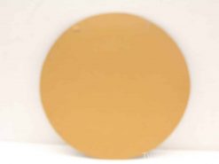 Elegant vintage yellow disc, perfect for minimalist decor and adding character to your space.