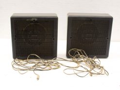 Classic Erres 20837 speakers in black vintage style, perfect for nostalgic audio setups.