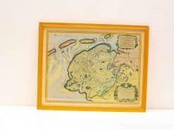 Vintage map of the Sea of Germany, beautifully framed, showcasing detailed coastlines and waterways.