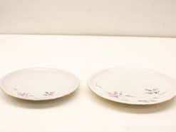 Elegant porcelain plates with delicate floral designs, perfect for any dining occasion.