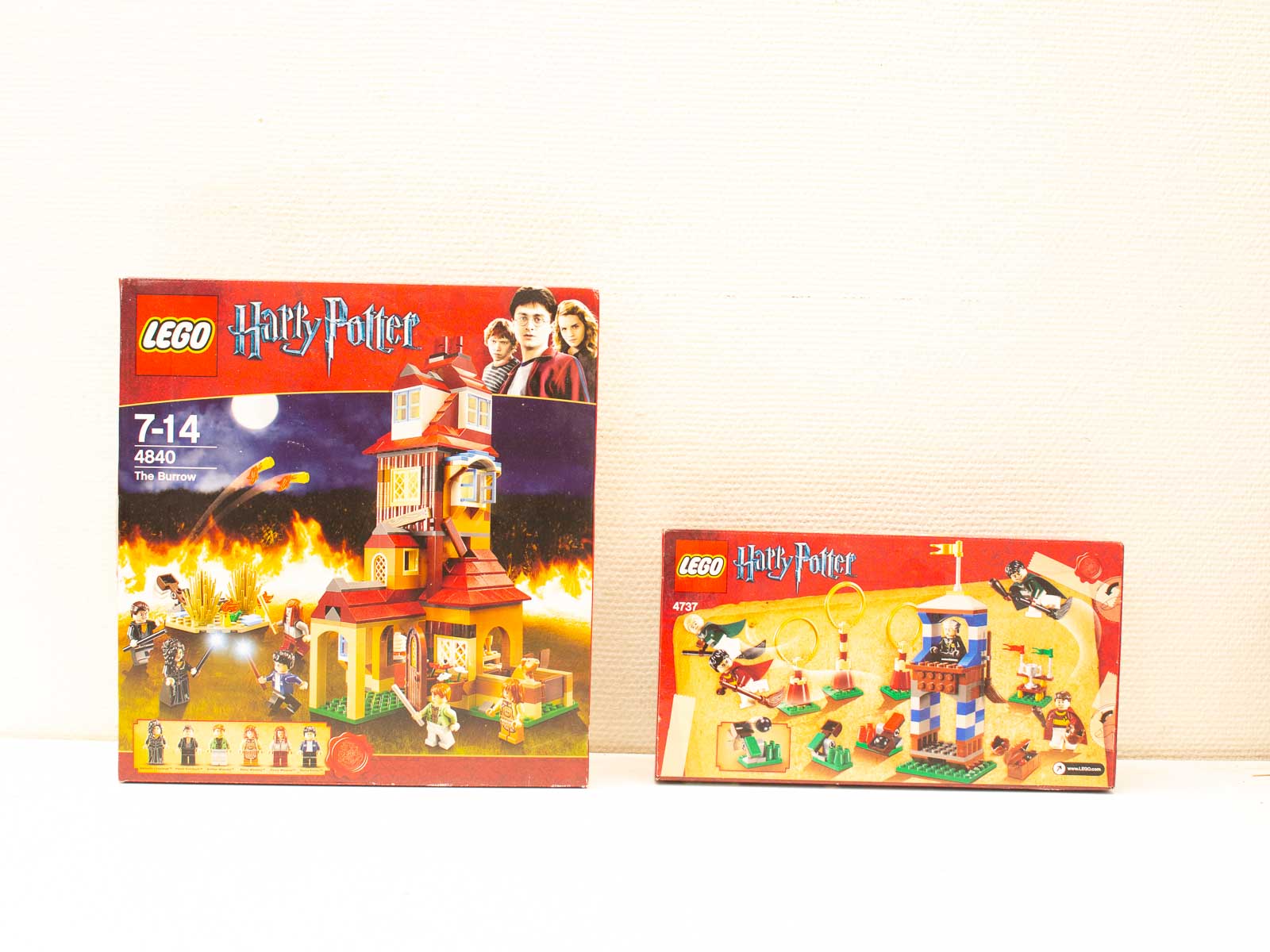 LEGO Harry Potter sets: The Burrow and Quidditch Match for young fans and collectors.