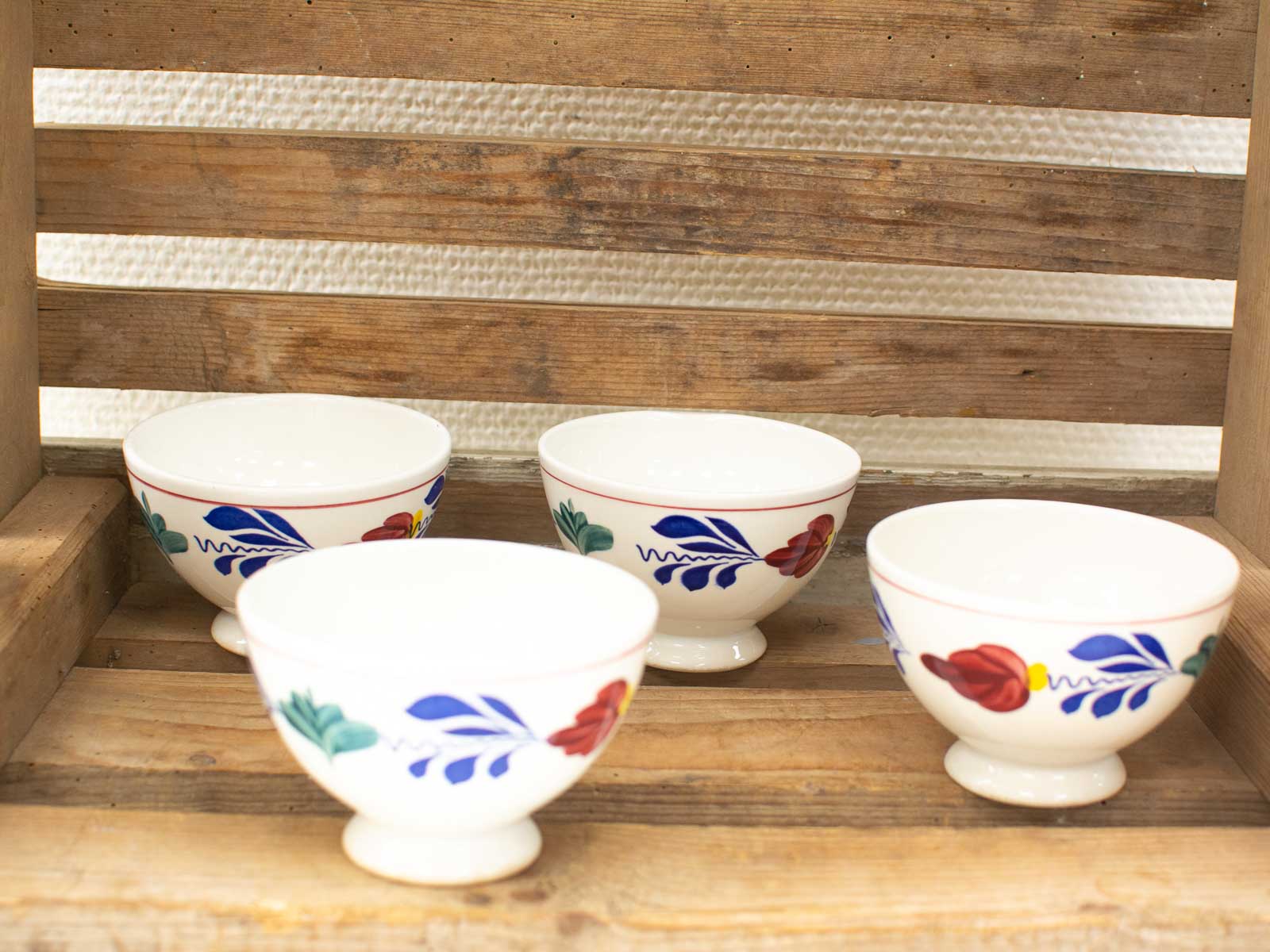 Charming ceramic bowls with vibrant floral designs, perfect for serving or decoration.