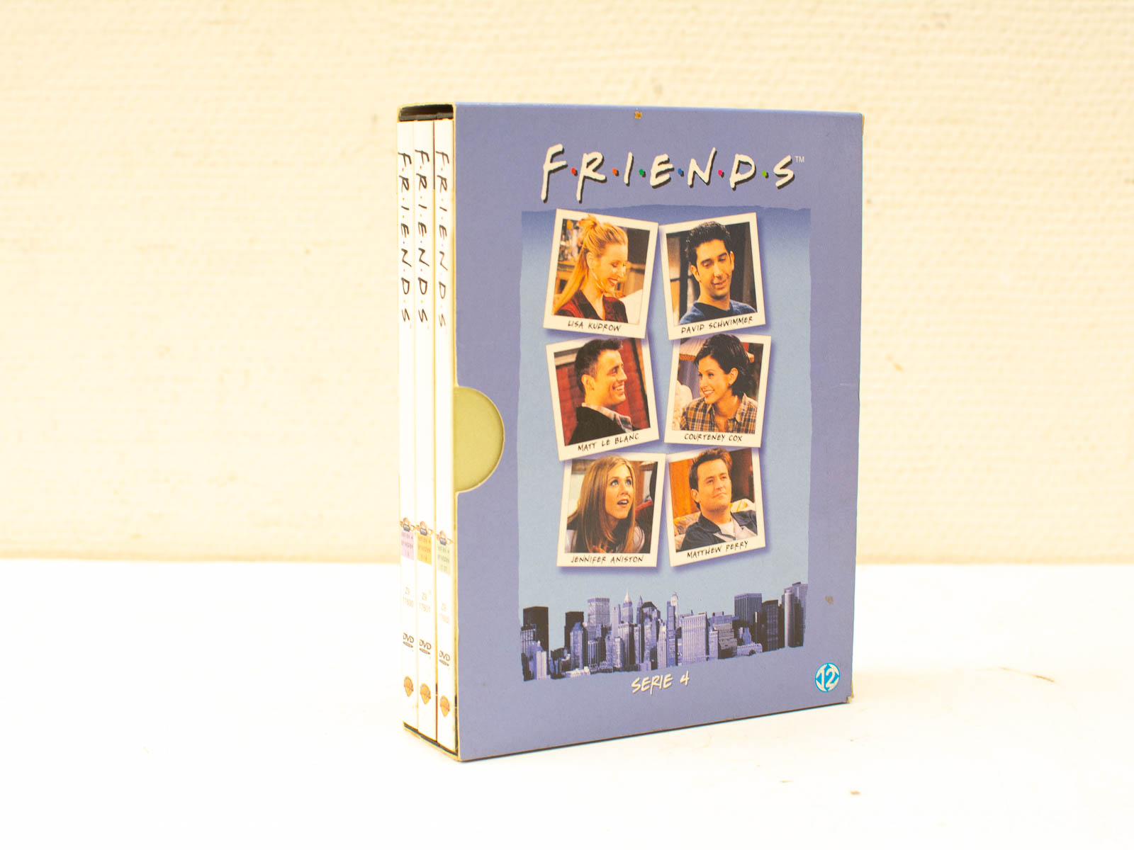 Season 4 DVD box set of Friends with vibrant artwork and cherished character moments.