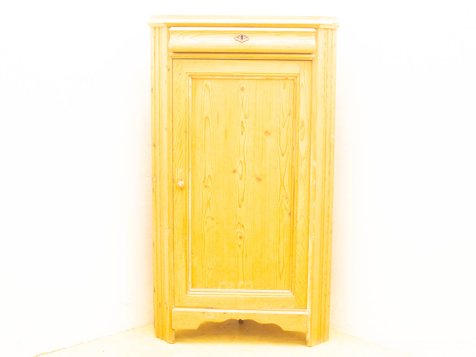 Elegant wooden cabinet with natural finish and minimalist vintage style, perfect for any home.