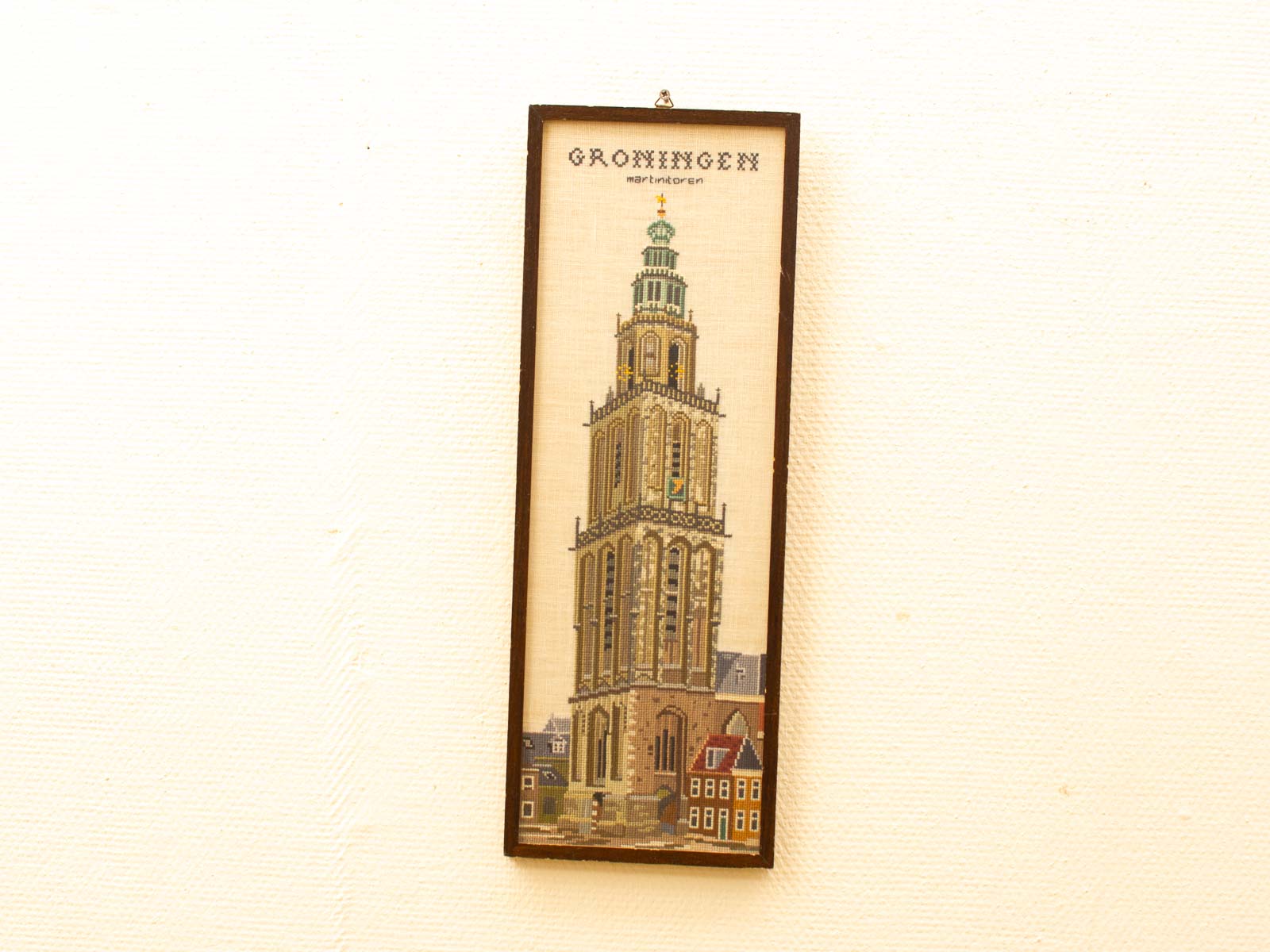 Vintage illustration of Groningens Martinitoren, showcasing its iconic architecture and vibrant cityscape.