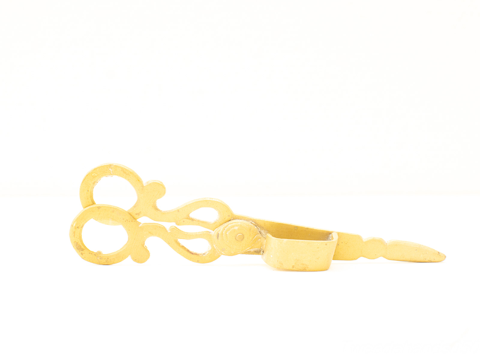 Elegant golden scissors with intricate design, perfect for display or precise cutting.