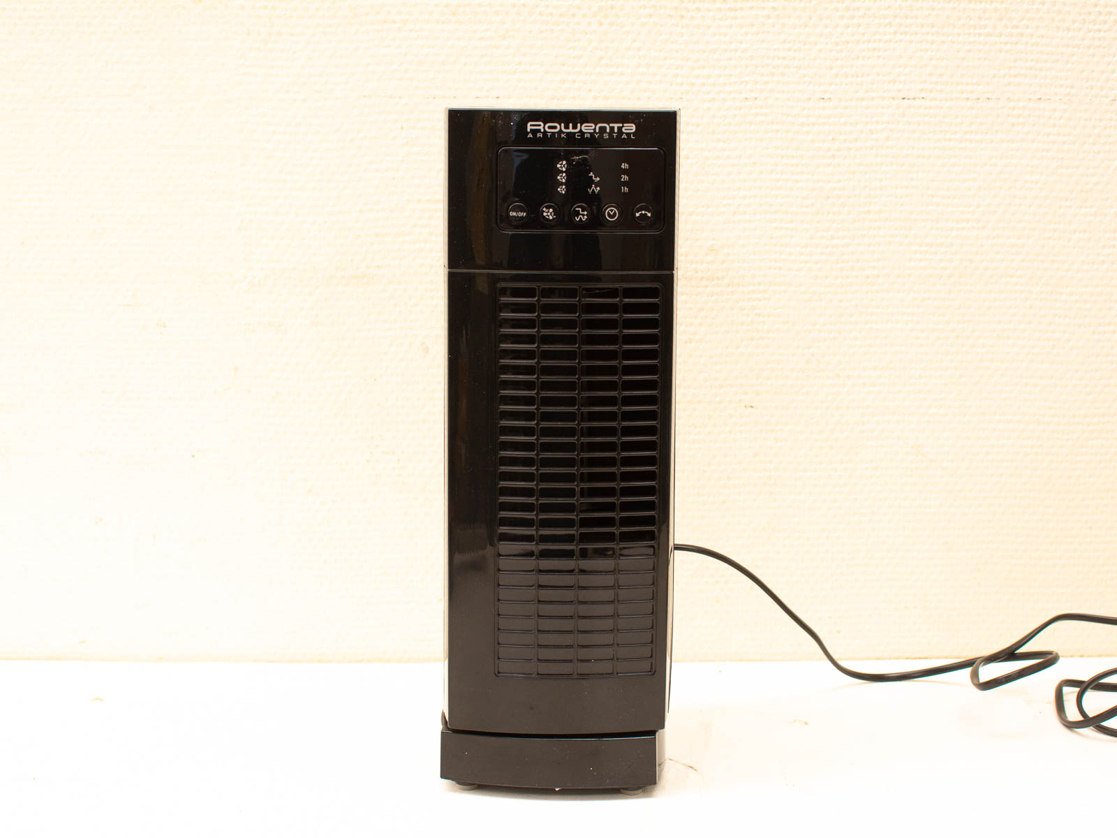 Sleek black tower fan for efficient cooling, perfect for any space with quiet operation.