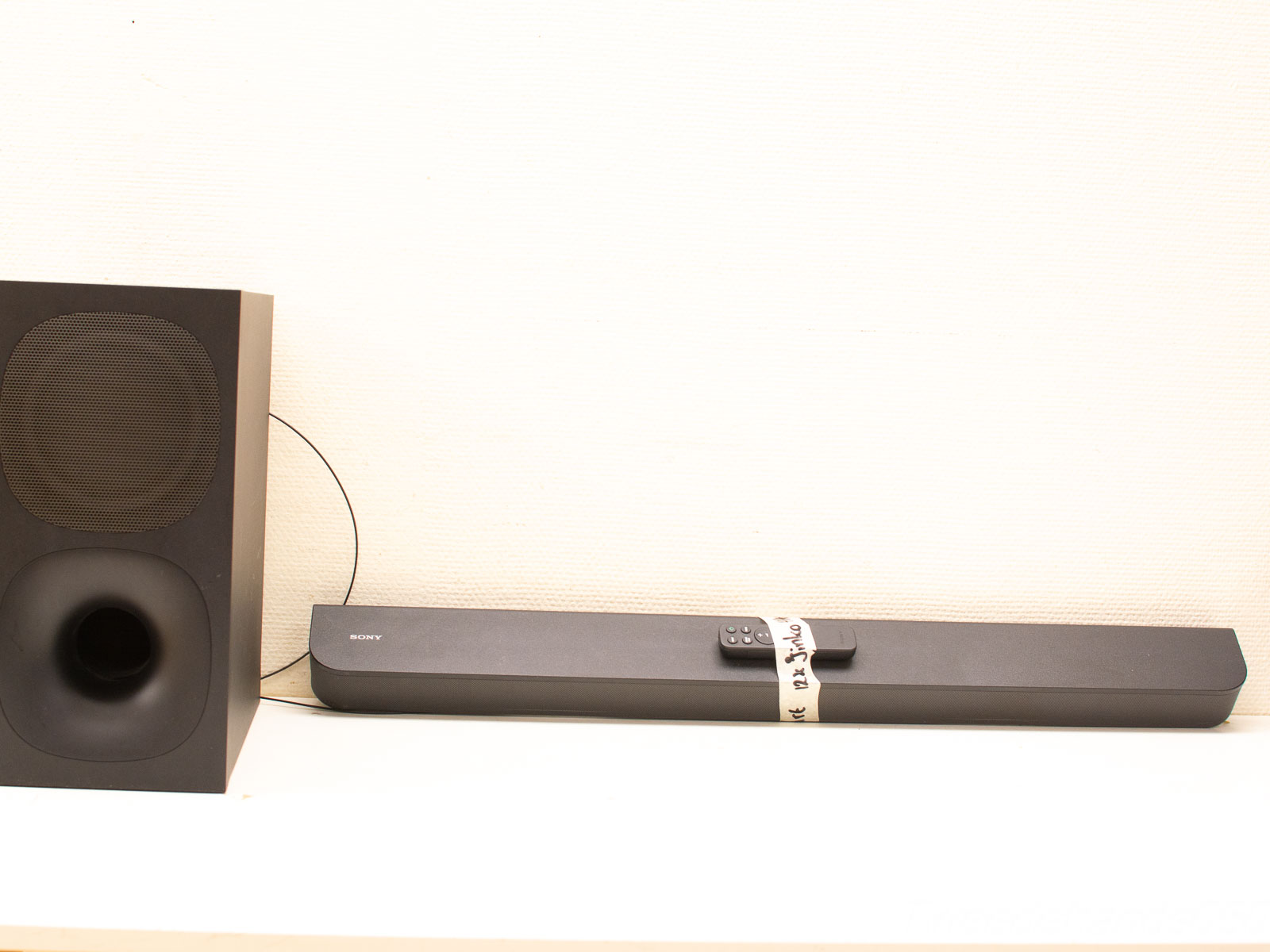 Sleek Sony soundbar and subwoofer set for an exceptional audio experience in your home.