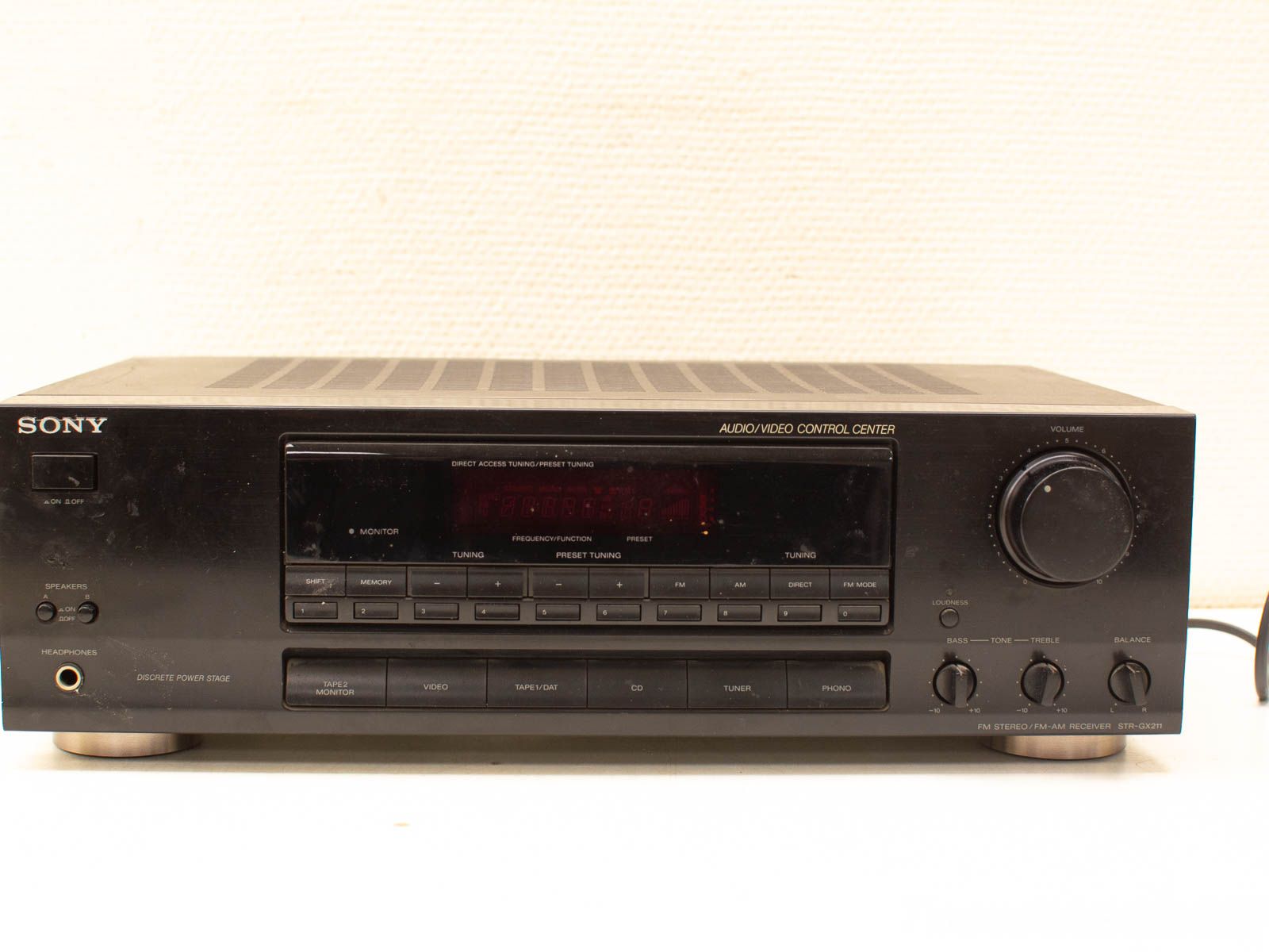 Classic vintage Sony audio/video control center with sleek design and versatile sound features.