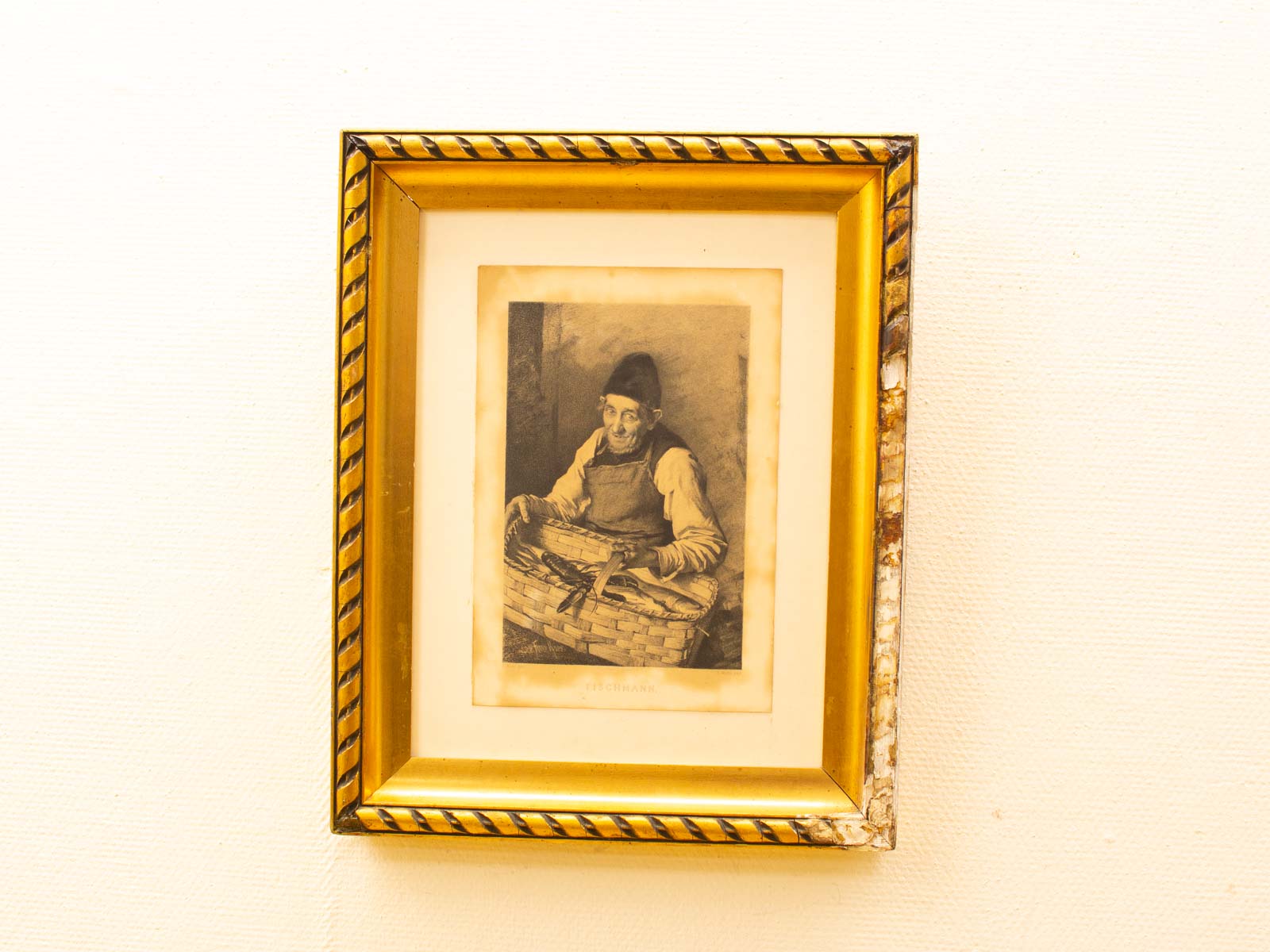 Elegant vintage portrait of a smiling artisan weaving a basket, celebrating traditional craftsmanship.