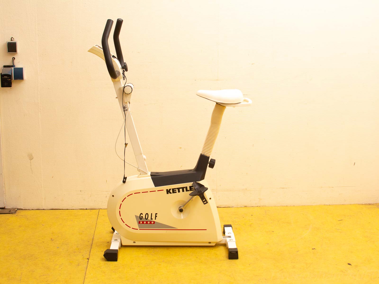 White Indoor Exercise Bike with Performance Tracker for Efficient Home Workouts