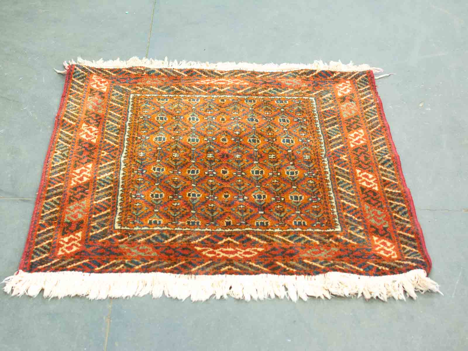 Vibrant Traditional Handwoven Rug with Rich Geometric Patterns