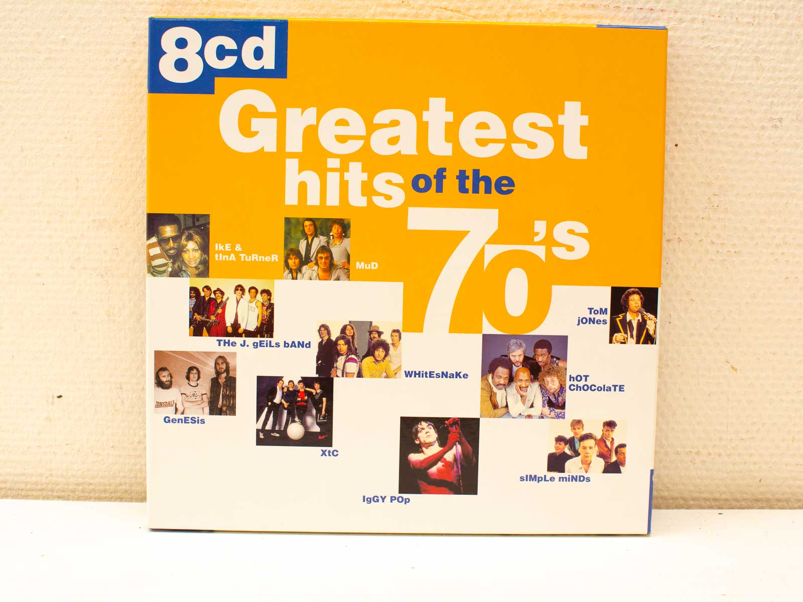 Grootste Hits van de 70s: 8 CD Collectie celebrates iconic 1970s music and legendary artists.