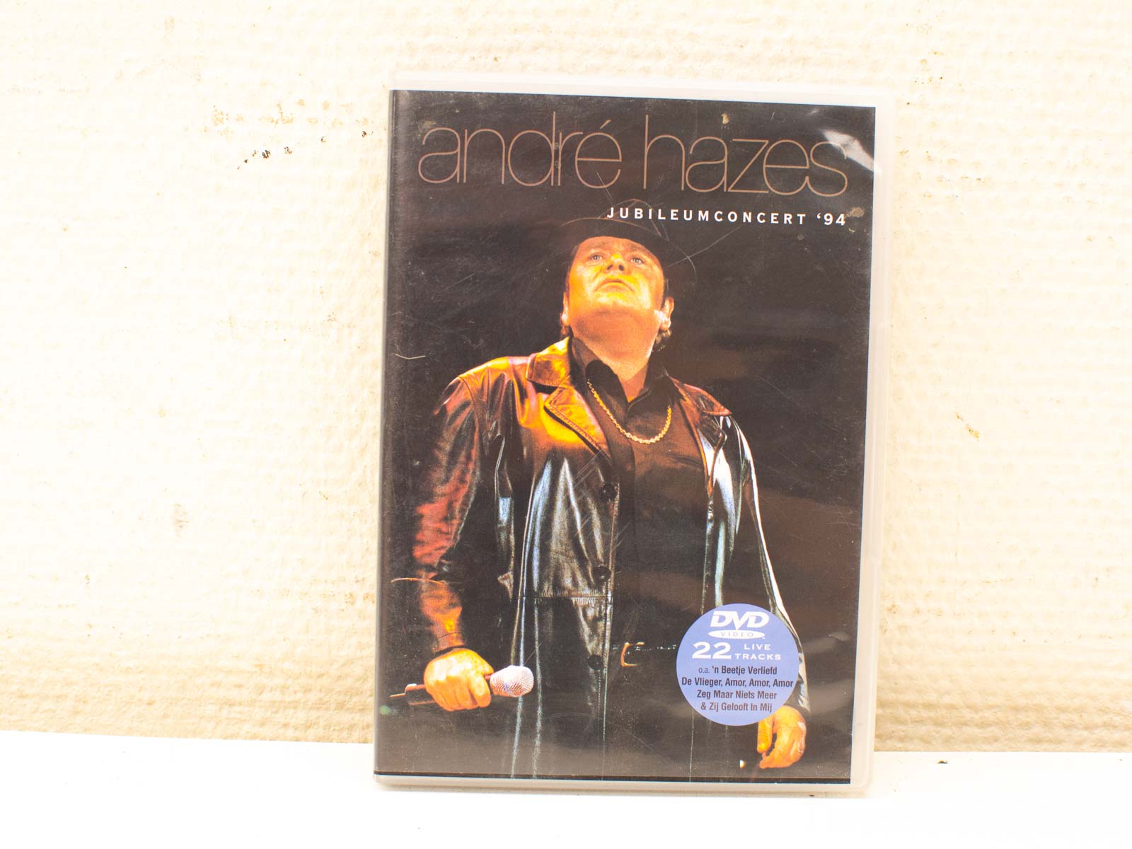 André Hazes: Jubileumconcert 1994 DVD cover featuring live performances and popular levenslied hits.