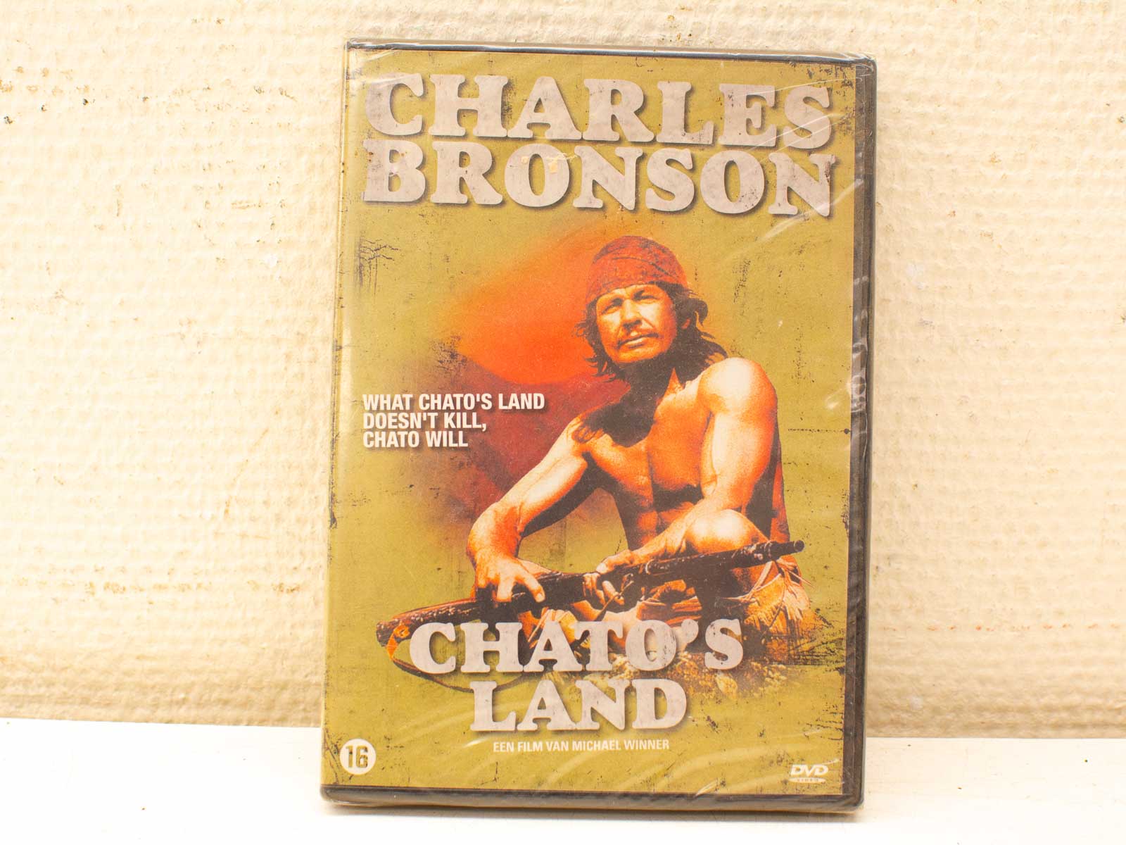 Chatos Land DVD cover features Charles Bronson in a classic Western survival story.