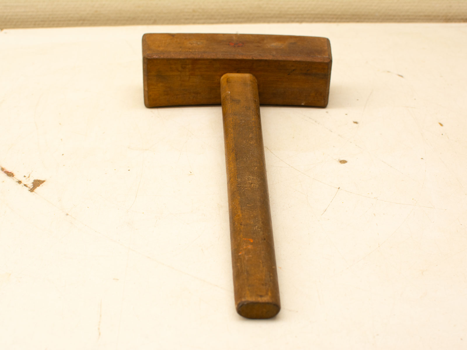 Classic wooden mallet for woodworking, offering durability and comfort for artisans and craftsmen.