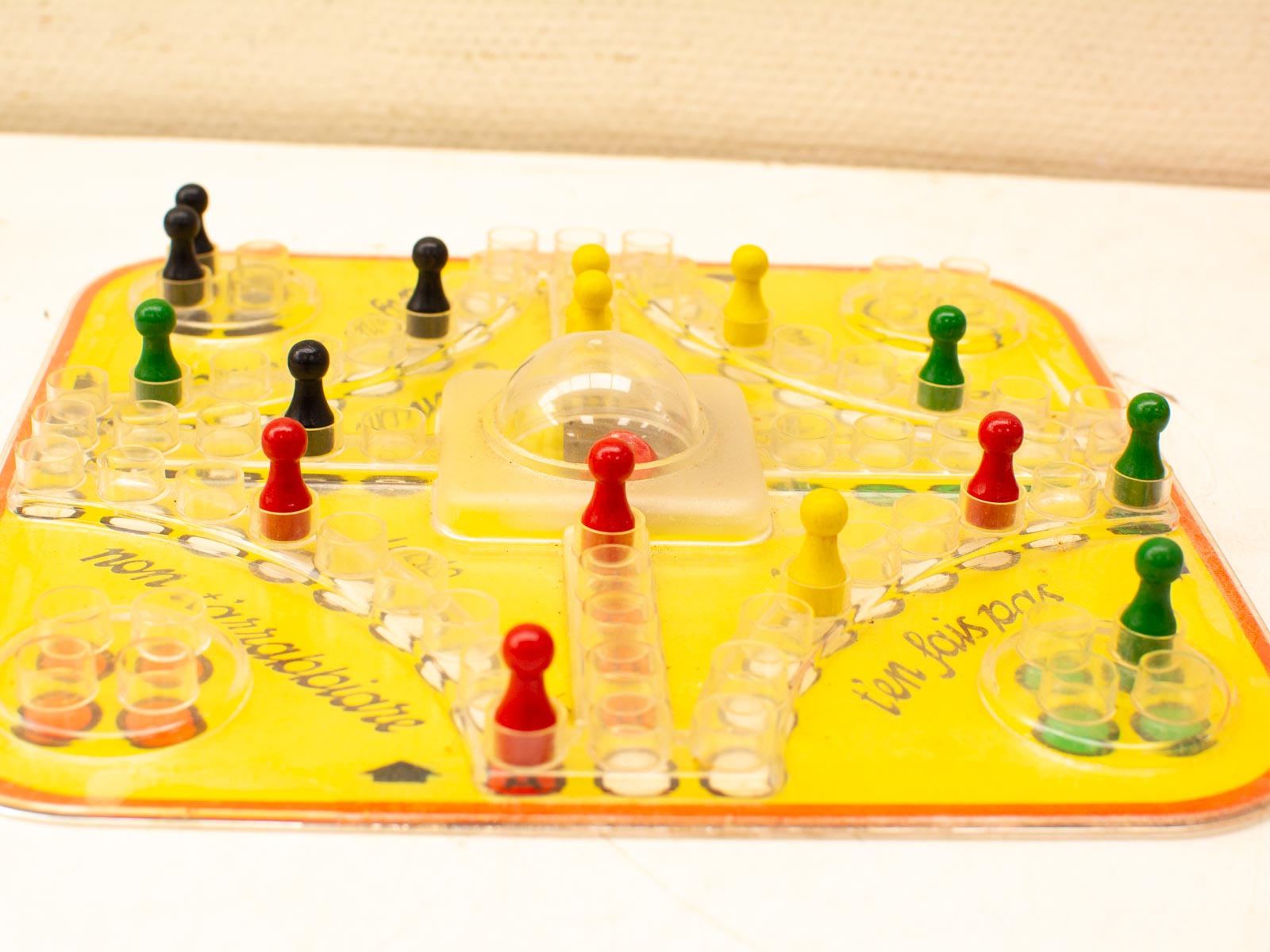 Colorful board game with dome and pawns, ideal for fun family game nights.