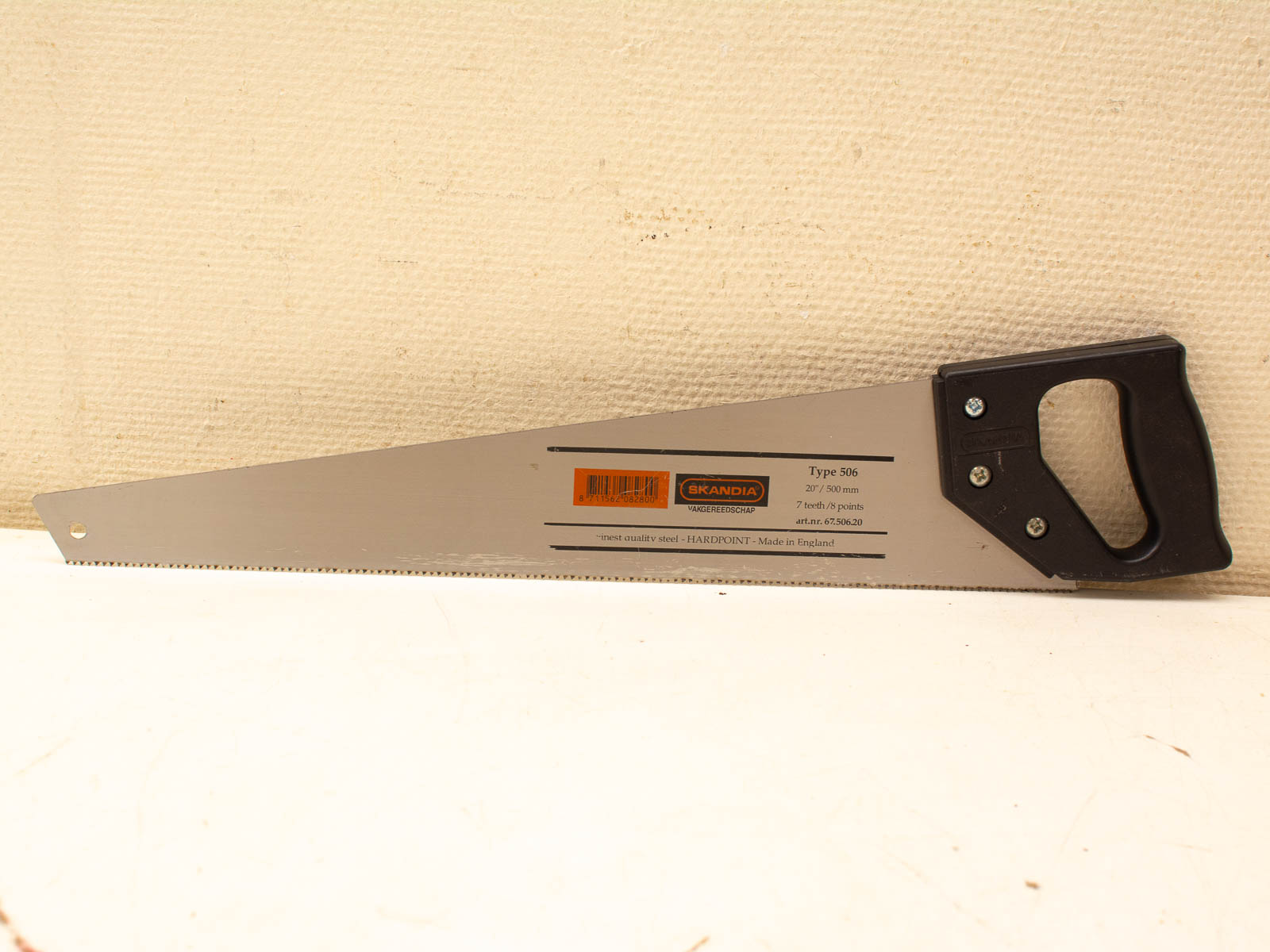 Skandia Type 506 Hand Saw: 500mm vintage tool for precision woodworking and construction.