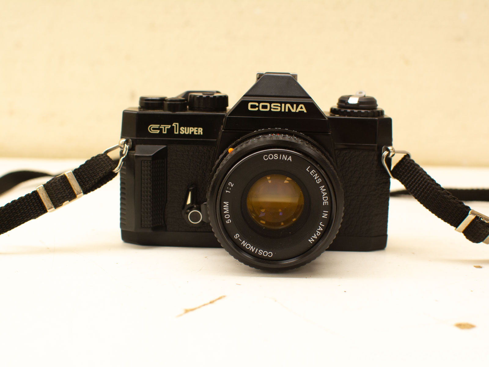 Vintage Cosina CT-1 Super camera with 50mm lens, ideal for enthusiasts and collectors.