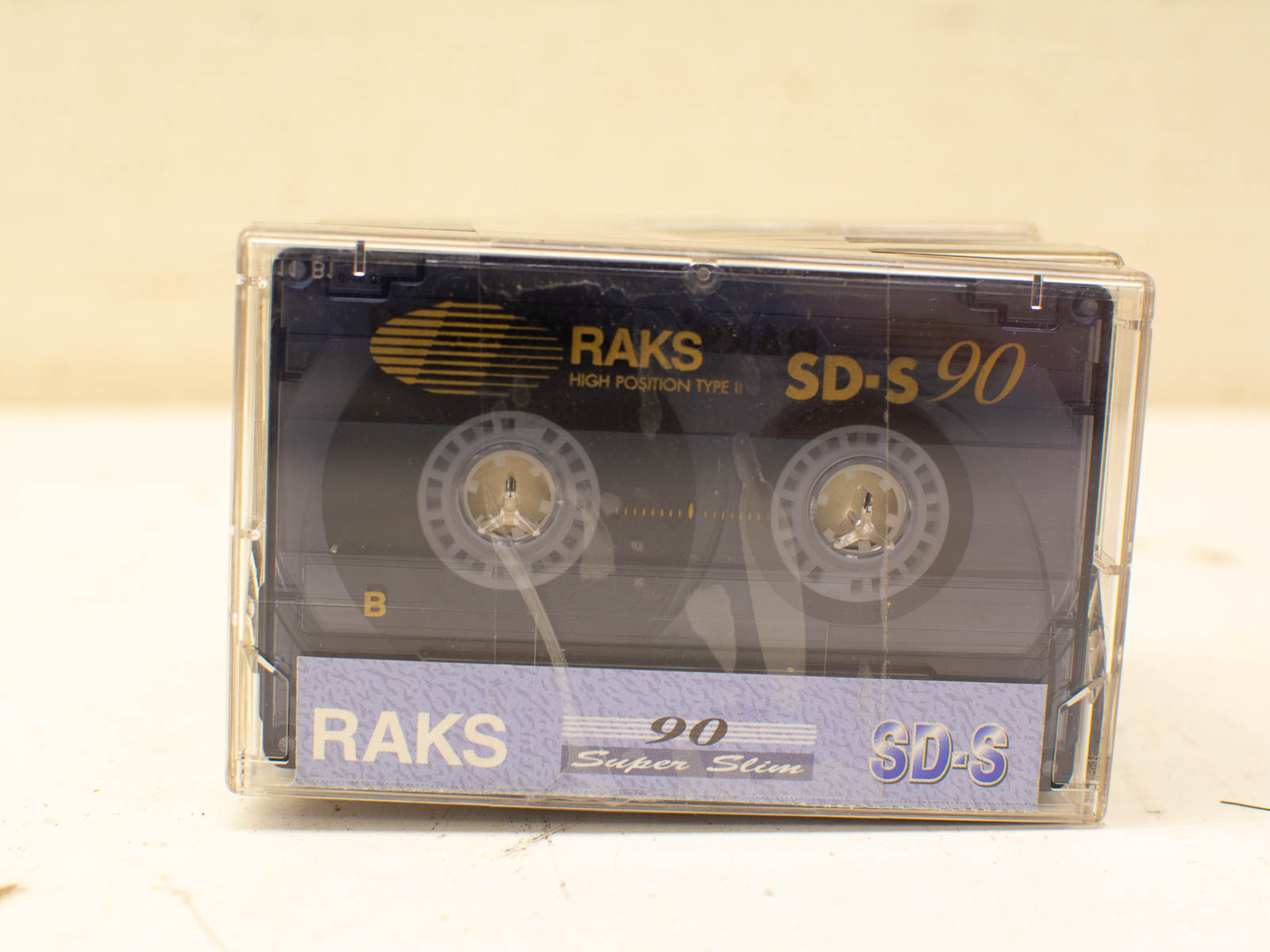 Vintage RAKS Type II Audio Cassette, SD-S 90 minutes, a nostalgic piece of music history.