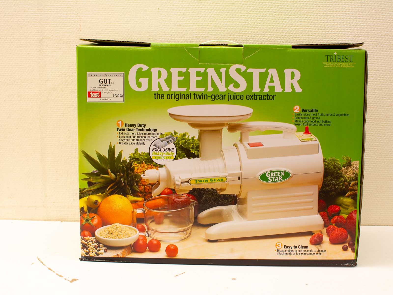 Green Star Twin Gear Juicer: Efficient, versatile, and easy to clean for healthy juices.