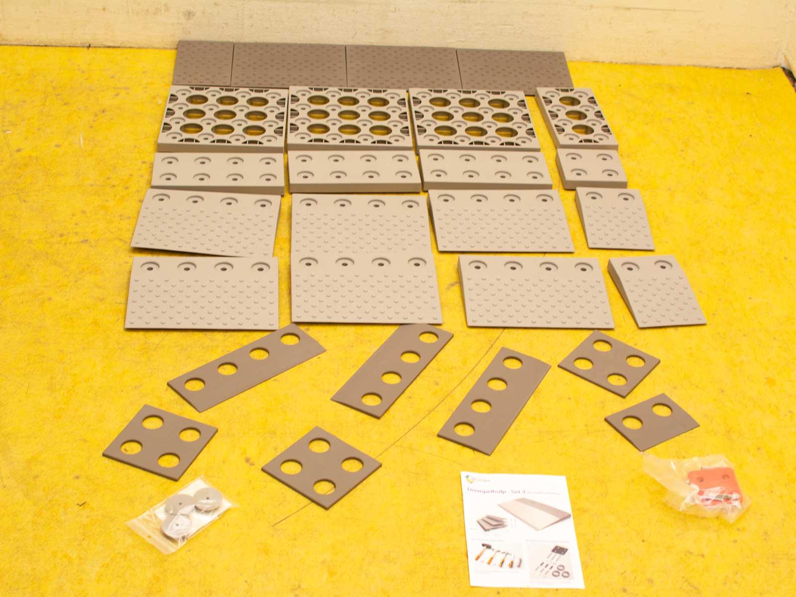 Modular tiles for creative DIY projects; versatile design and easy assembly instructions included.