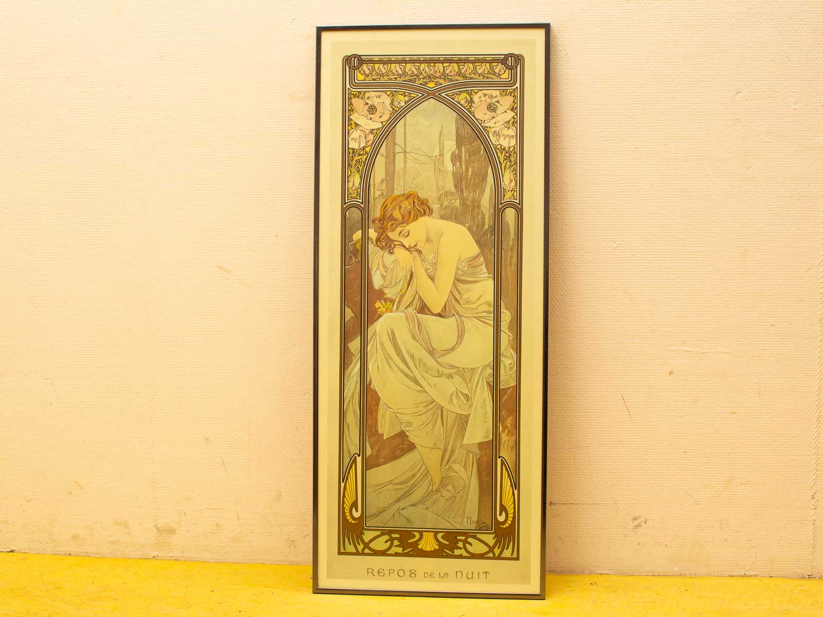 ingelijste poster  Alphonse mucha la nuit 37296