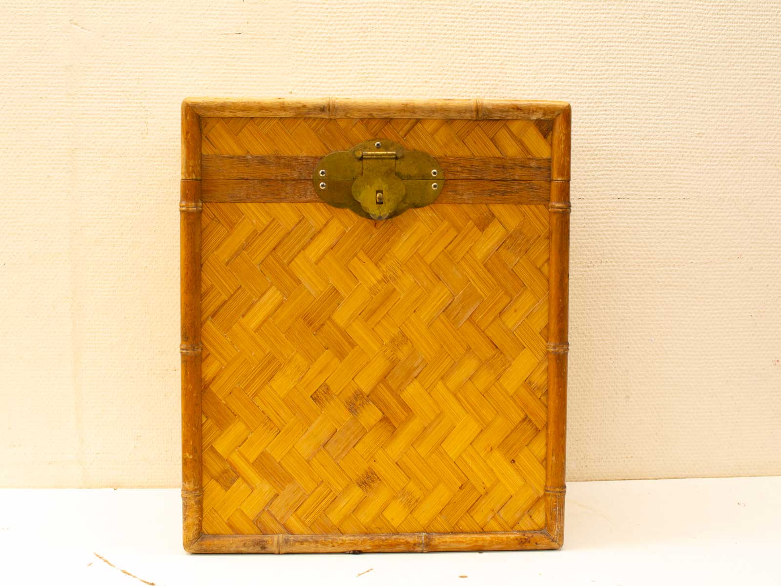 Vintage Woven Bamboe documenten box 37201