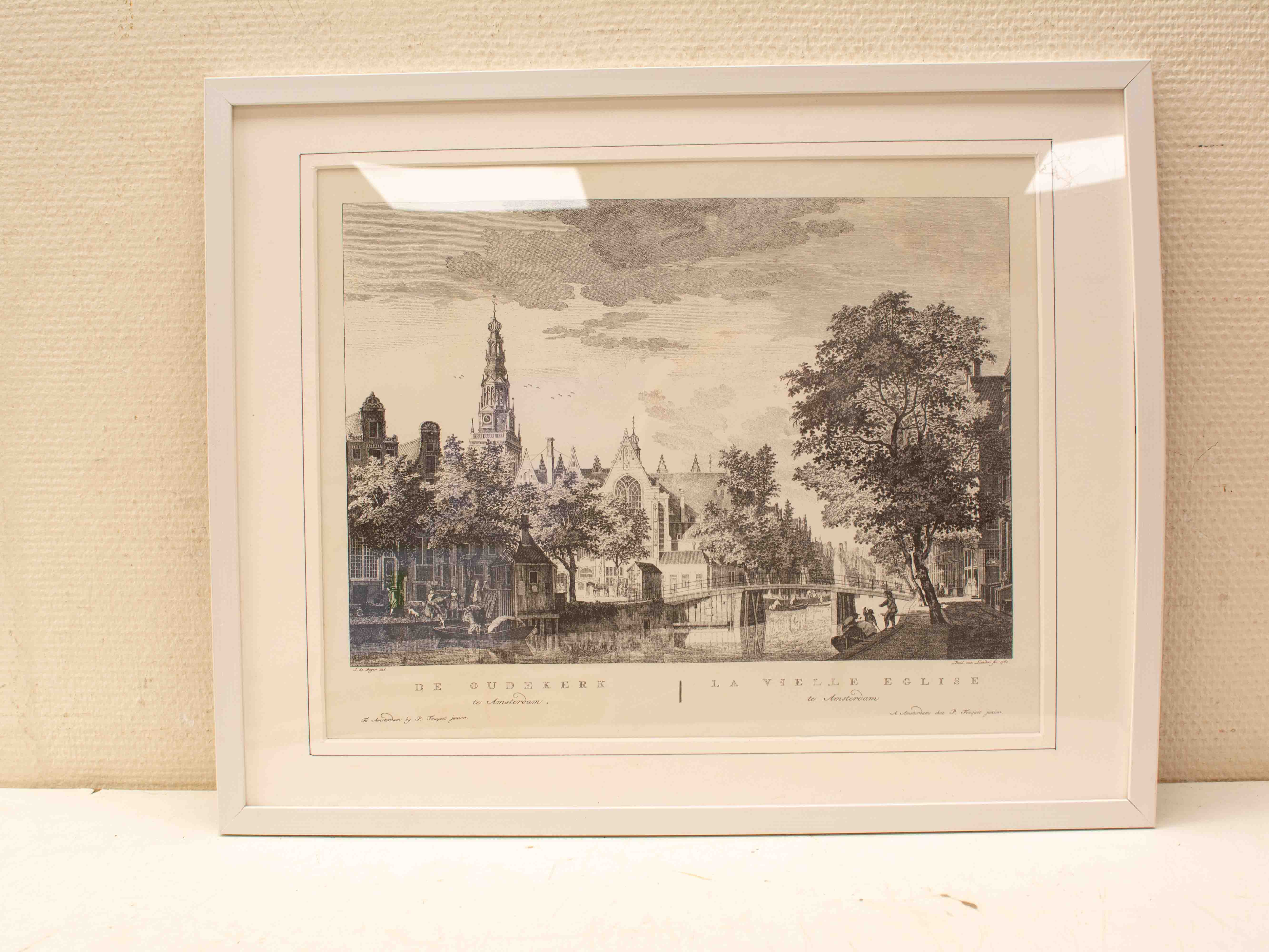 Prent Van de oude kerk van Amsterdam  38685